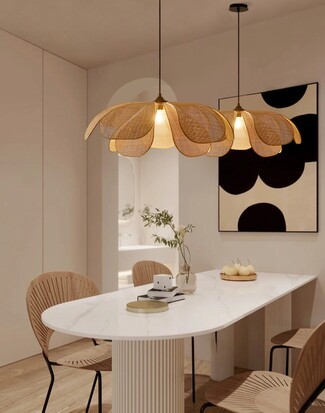 Pendant Light Woven Mesh Sculptural Woven Lighting