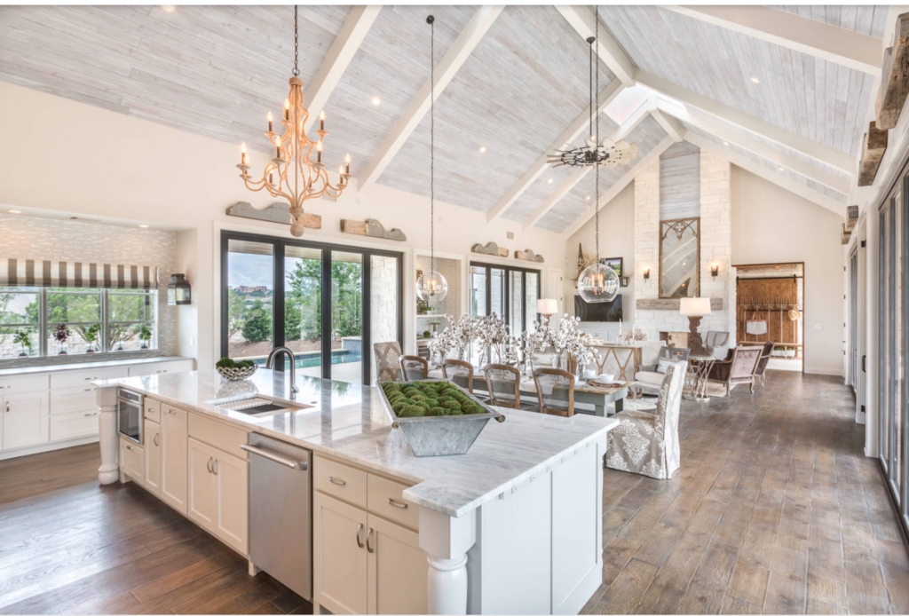 Pendant Lighting Whitewashed Wood Carved Chandelier