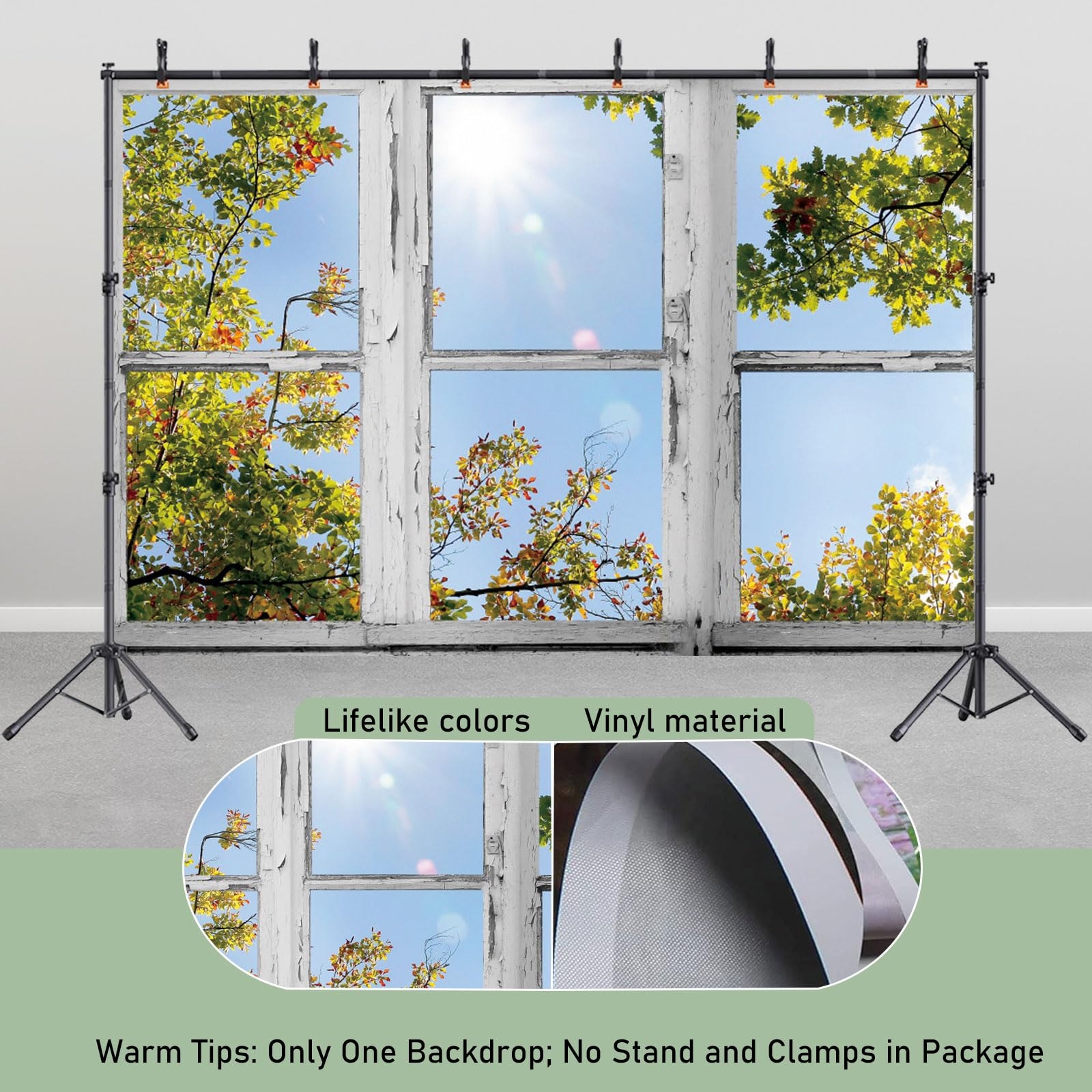 Photography Backdrop Trompe Loeil Window Fake Window Backdrop