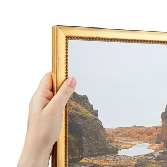 Picture Frame Beaded Inner Trim Gold Wood Poster Frame 24x50