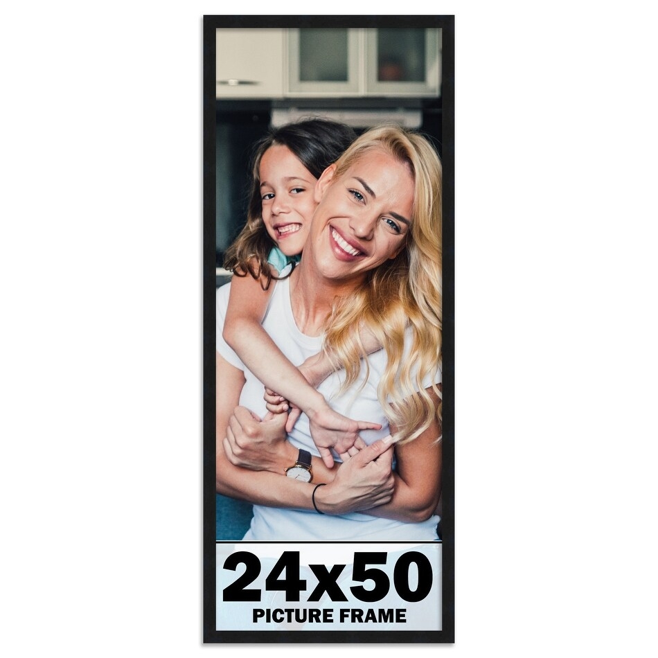 Picture Frame Matte Black Large Vertical Wall Frame 24x50
