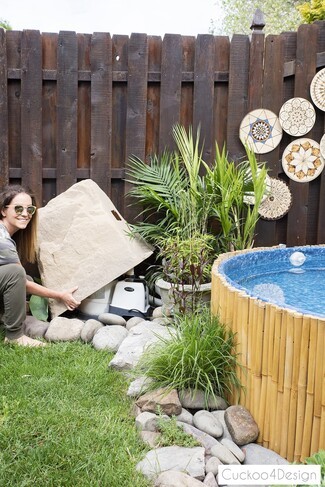 Pool Pump Cover: Faux Rock Hideaway Naturalistic Stone