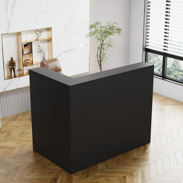 Reception Desk with High Front Counter and Matte Finish
