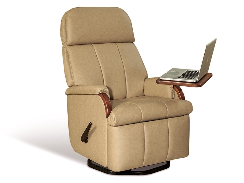 Recliner Chair Swivel Base with Integrated Laptop Tray