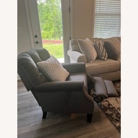 Recliner: Charcoal Grey Extended Footrest Lounge