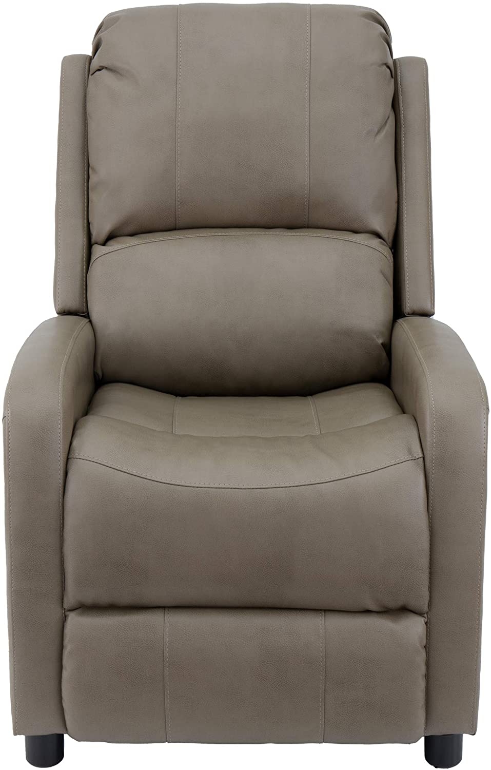 Recliner Mushroom Taupe Push Back Small Space Chair