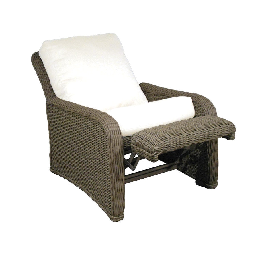 Recliner Woven Frame Thick Cushions Woven Outdoor Recliner