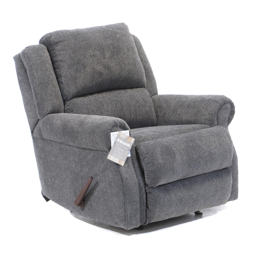 Rocker Recliner: Charcoal Tiered Back Cushion Chair