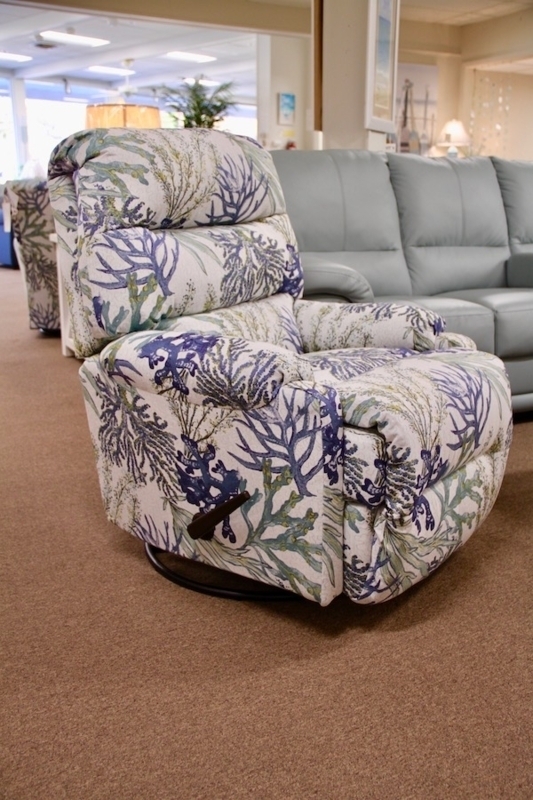 Rocker Recliner Tiered Lumbar Nautical Swivel Rocker Chair