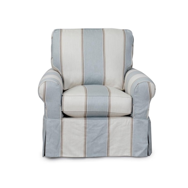 Rocking Chair Vertical Stripes Skirted Blue Striped Rocking Chair
