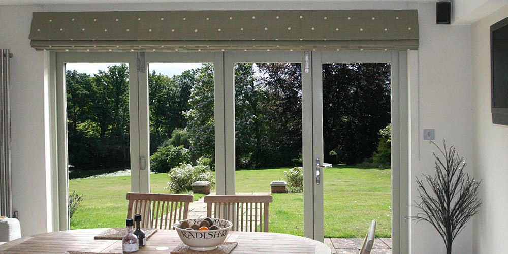 Roman Blind with Polka Dot Pattern and Polka Dot Roman Blind