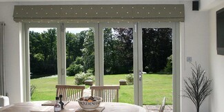 Roman Blind with Polka Dot Pattern and Polka Dot Roman Blind
