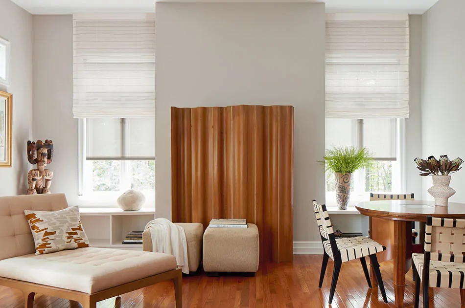 Roman Shades with Outside Mount and Outside Mount Roman Shades