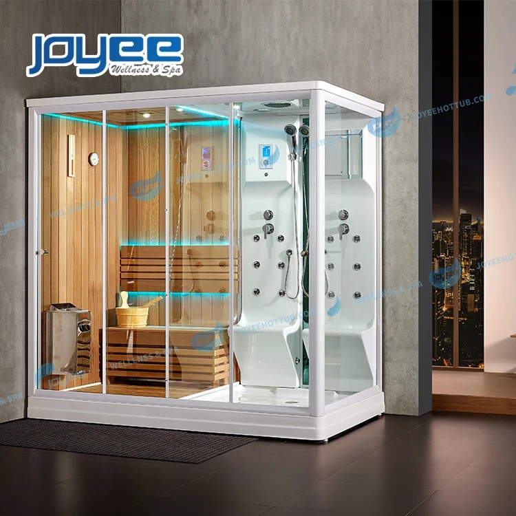 Sauna Shower Combo Dual Zone Cabin Steam Hammam Cabin