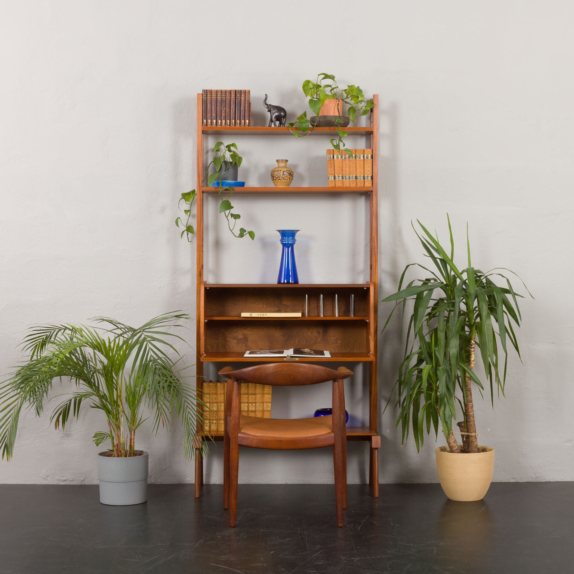 Secretaire Desk Vertical Teak Frame Scandinavian Teak Secretaire