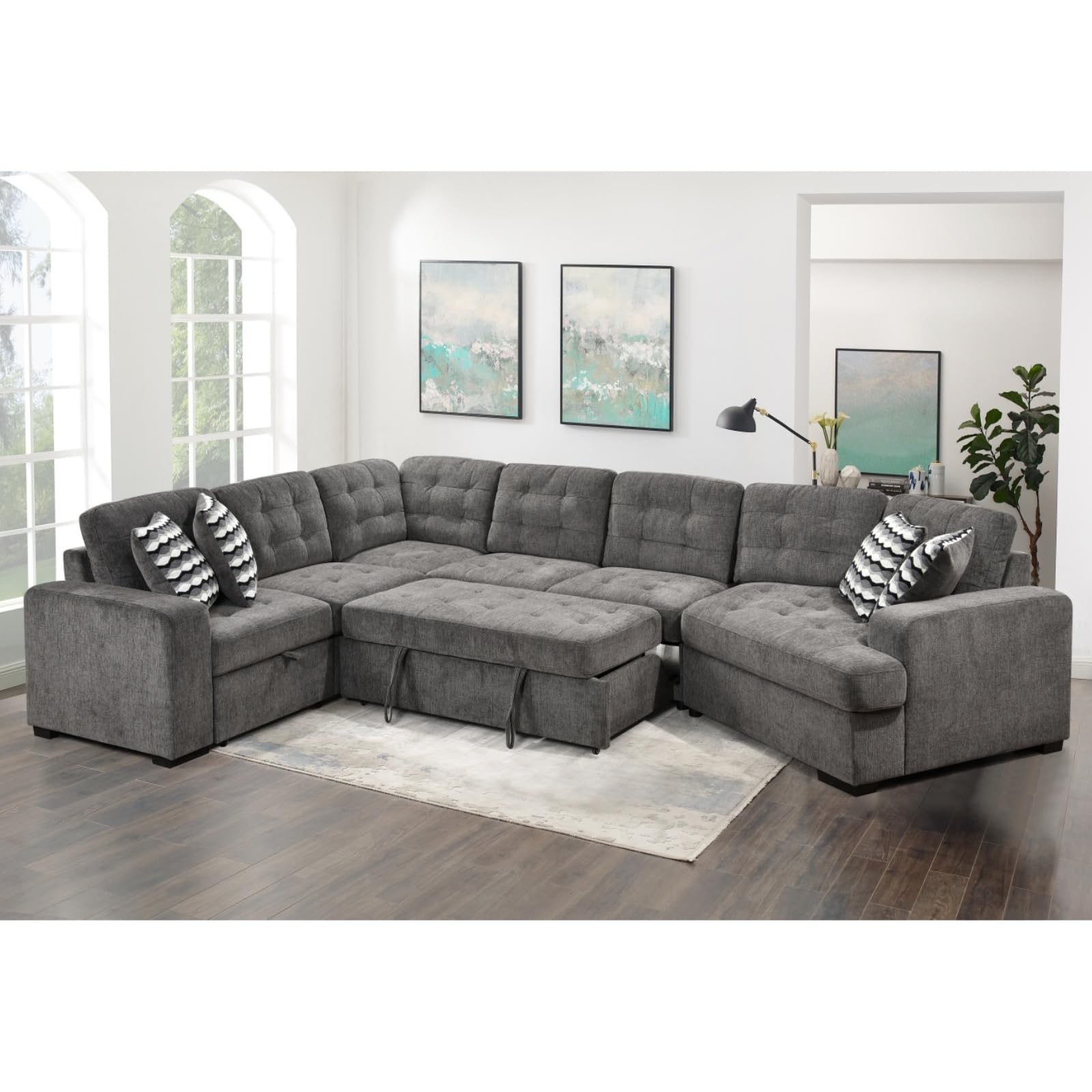 Sectional Sleeper Sofa Ebony Modern Sectional Trundle