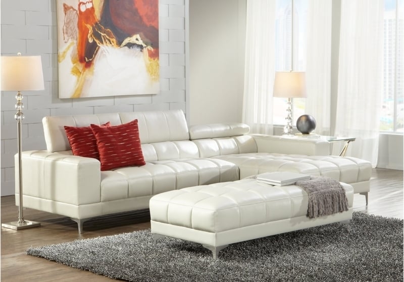 Sectional Sofa displaying Grid Tufting and Luxury Seating Style