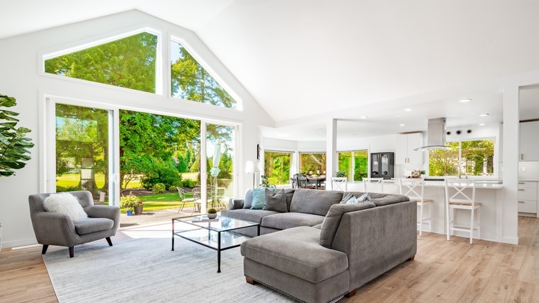Sectional Sofa L-Shaped Grey Indoor Outdoor Flow