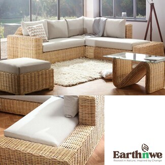 Sectional Sofa L-Shaped Sectional: L-Shaped Rattan Set
