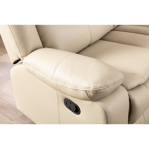 Sectional Sofa: Manual Recliner Lounge with Plush Pillow Top Arms