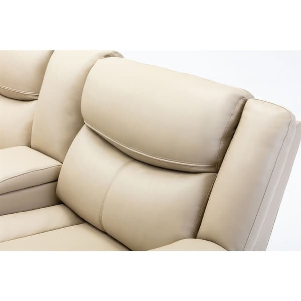 Sectional Sofa: Multi Tier Backrest for Luxury Breathable Leather