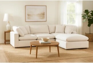 Sectional Sofa: Overstuffed Cloud Cushions for Organic Modern Style