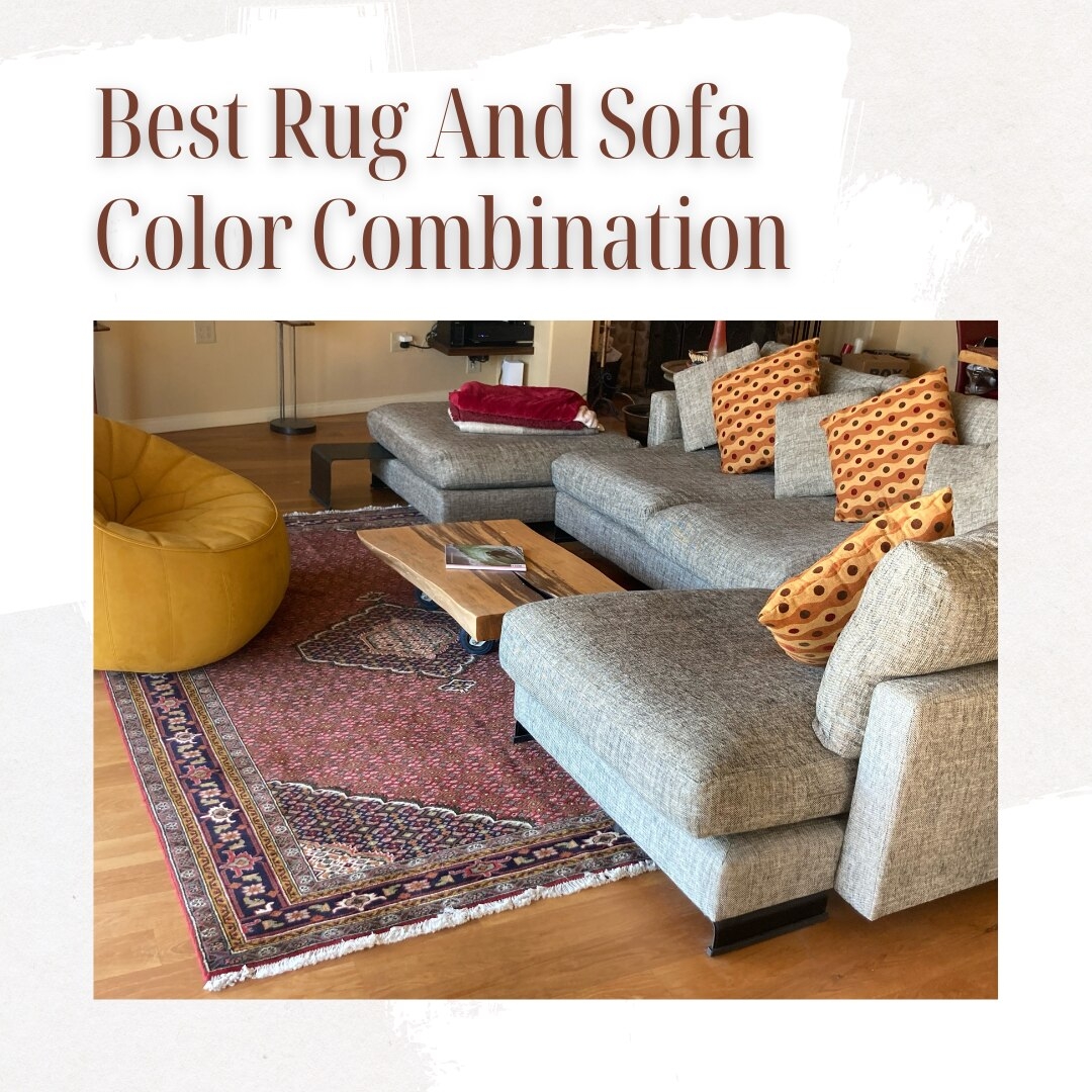 Sectional Sofa: Persian Rug with Terracotta Heather Upholstery