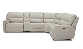 Sectional Sofa: Power Recline Theater Seating with Storage Console