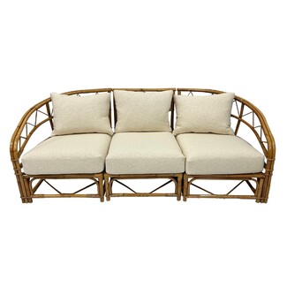 Sectional Sofa: Three-Piece Modular Audoux Minet Bamboo Sofa