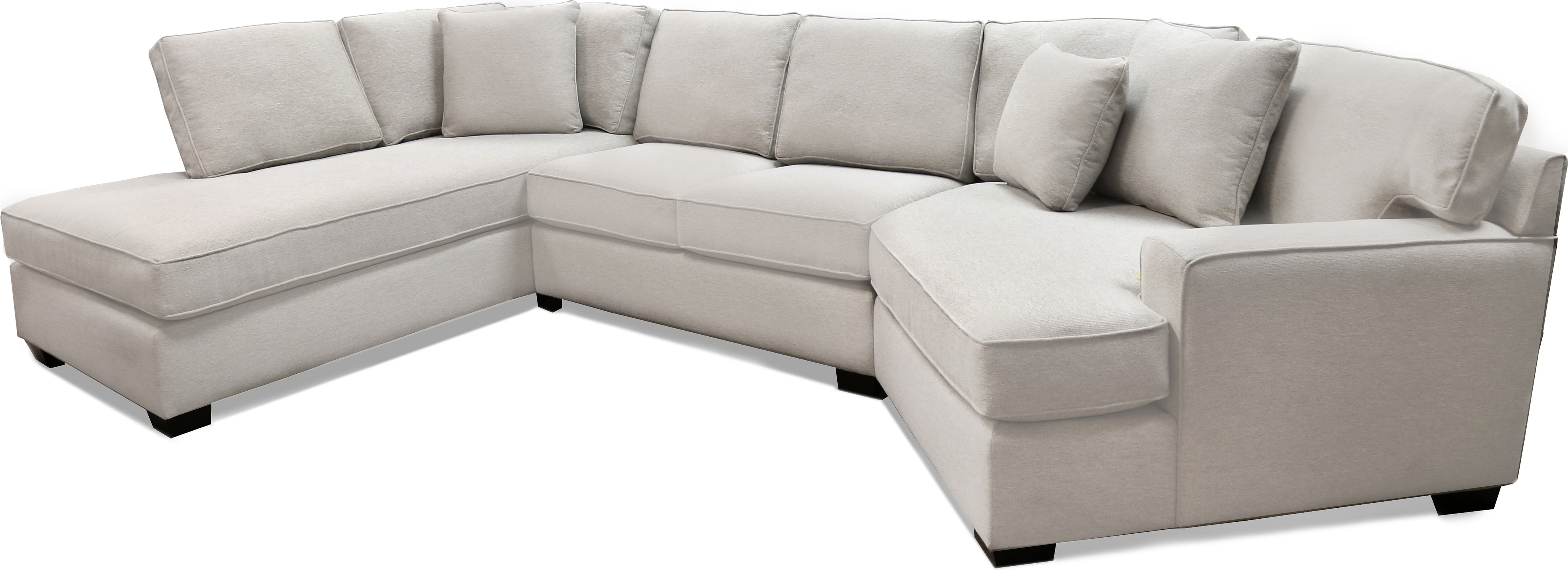 Sectional Sofa U-Shaped Cuddler With Welted Seams