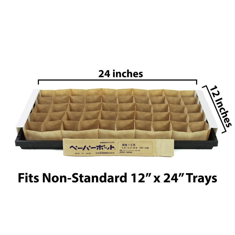 Seed Starting Tray Accordion Paper Cells 50 Cell Pot System