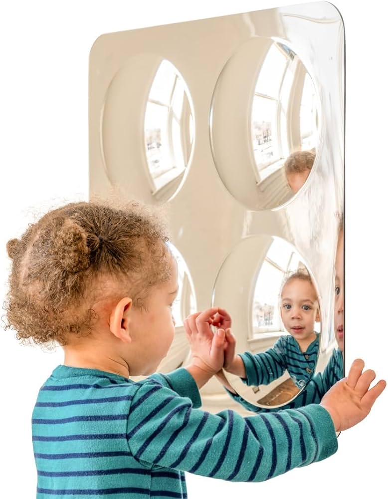 Sensory Wall Mirror Acrylic Convex Four Domes Panel
