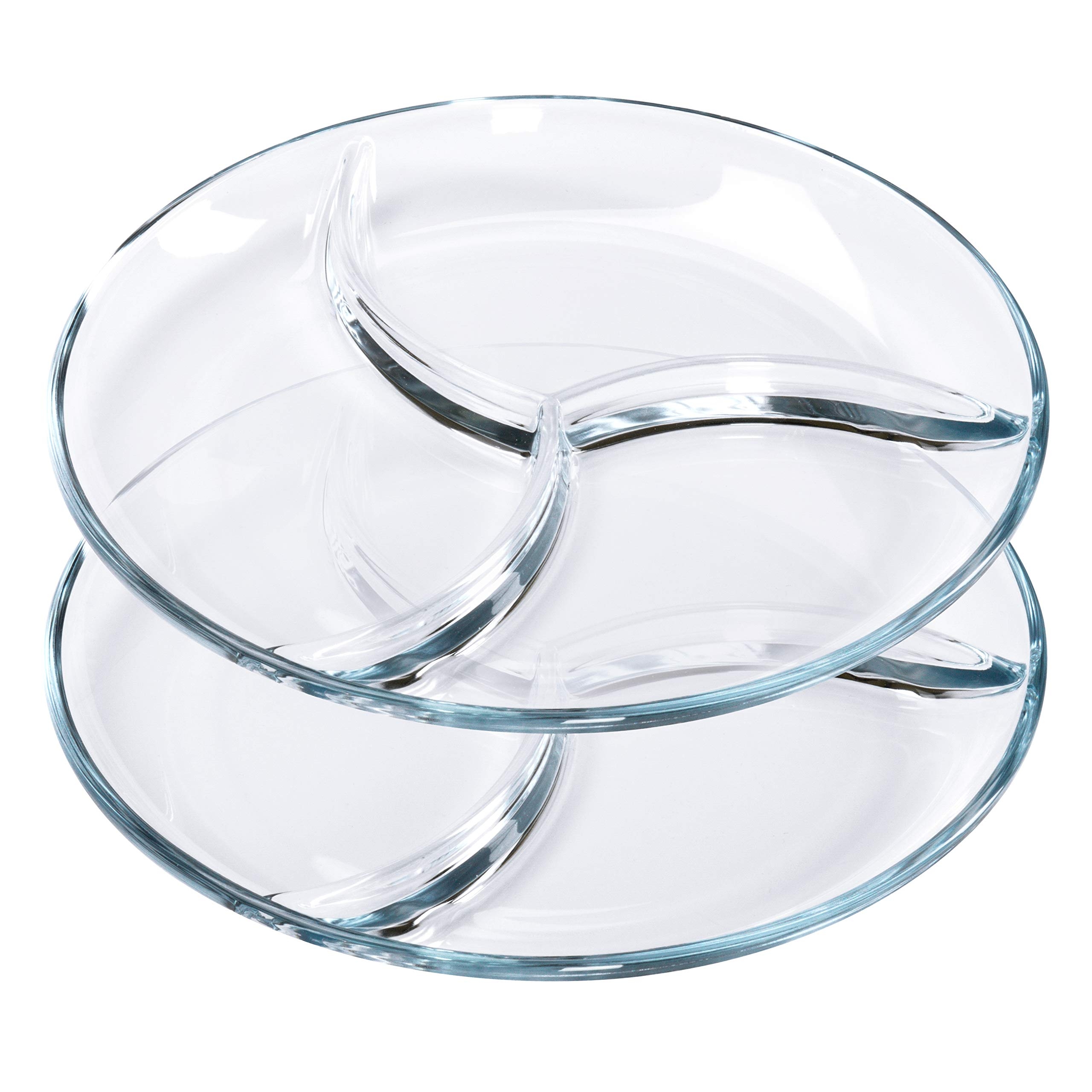 Serving Platter with Three Sectional Divided Design