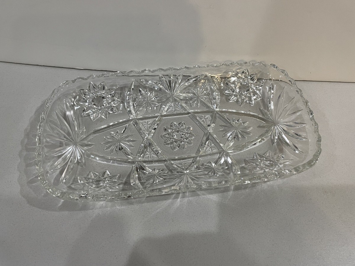 Serving Tray featuring Starburst Pattern and Scalloped Rim