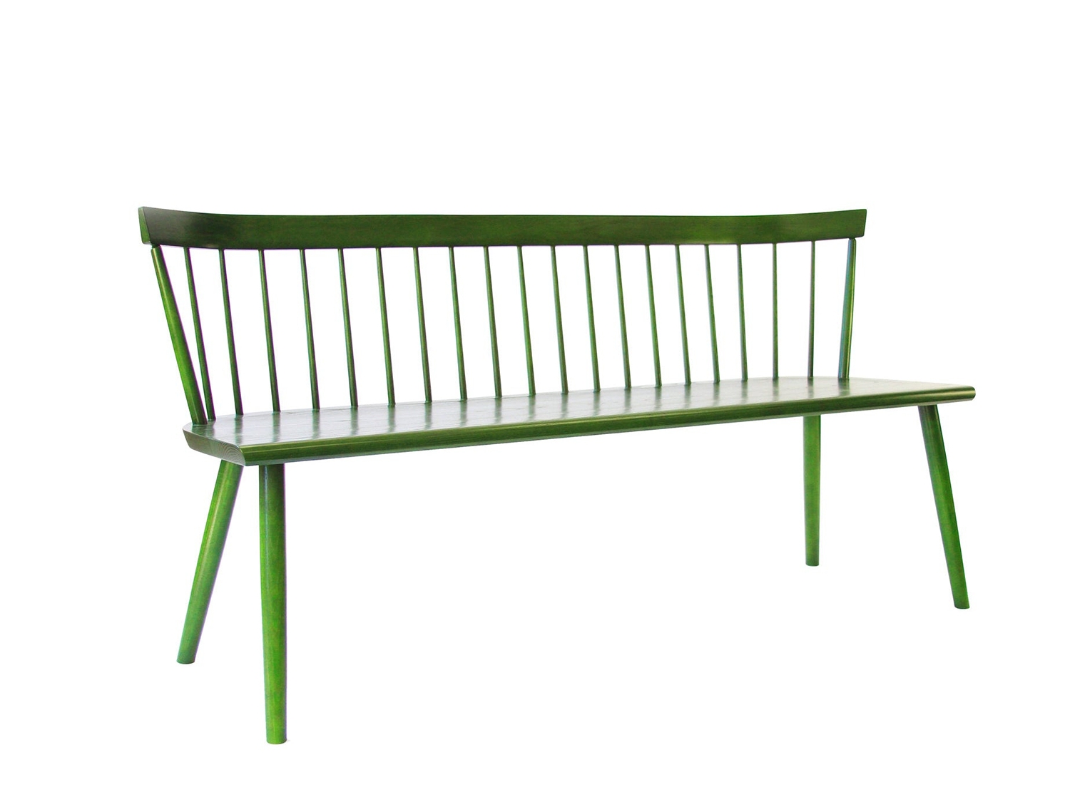 Settee featuring Forest Green Stain and Spindle Back