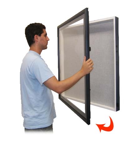 Shadow Box Hinged Swing Access Two Inch Depth Exhibit Case