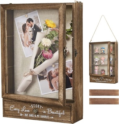 Shadow Box Storage Drawer Rustic Farmhouse Memory Case