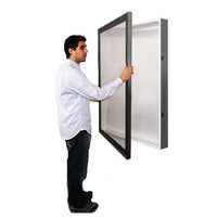 Shadow Box Swing Frame Door Deep Display Cabinet Wall