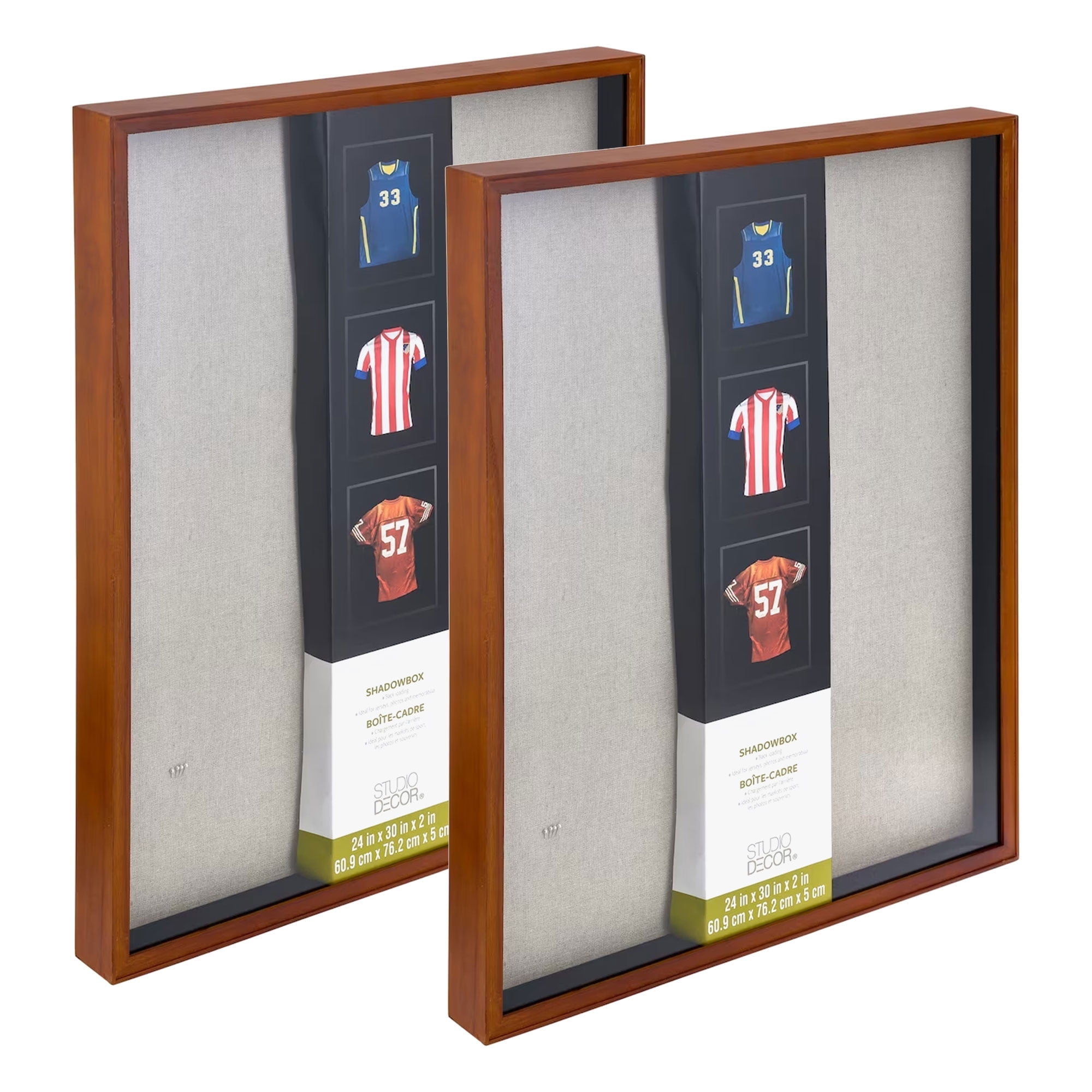 Shadow Box Walnut Finish Large Jersey Memorabilia Case