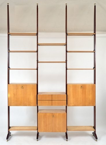 Shelving System Floor To Ceiling Tension 1950s Italian Storage