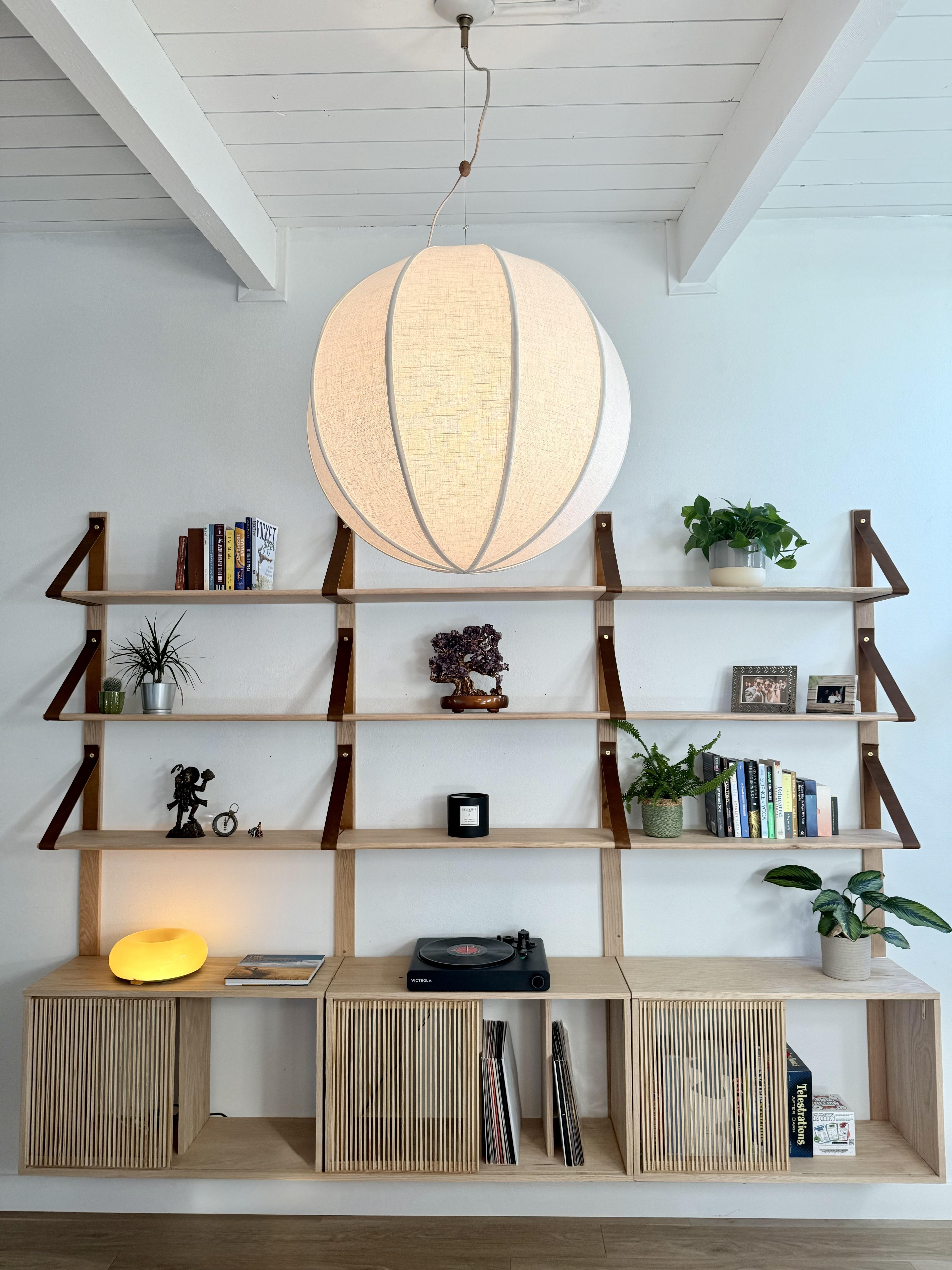 Shelving Unit Slatted Doors Slatted Wood Cabinet Unit