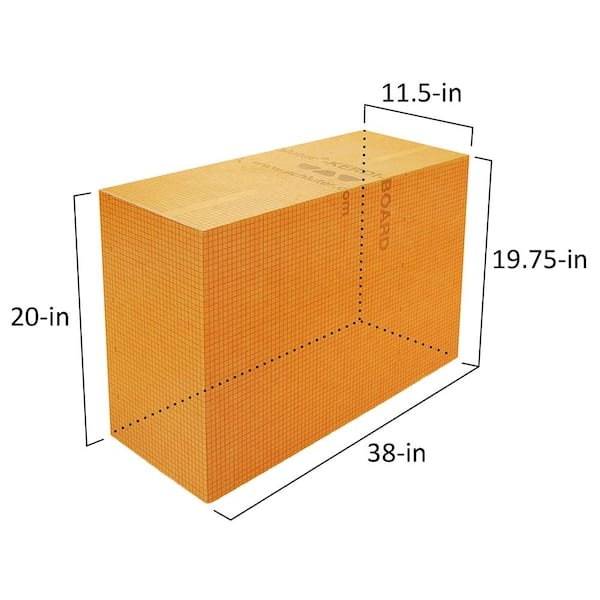 Shower Bench 38 Inch Length Grid Pattern Kerdi-Board Bench
