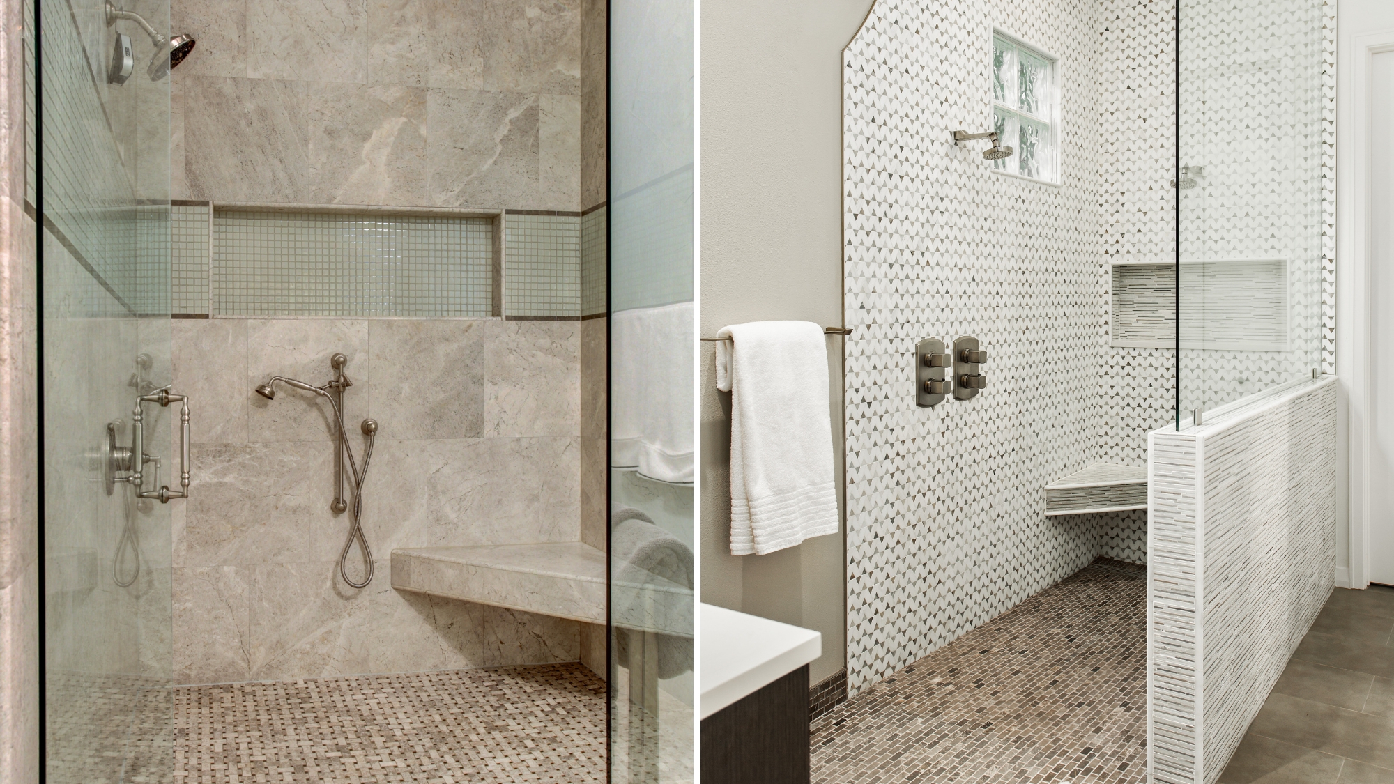 Shower Bench Floating Corner Seat Modern Spa Niche Ideas