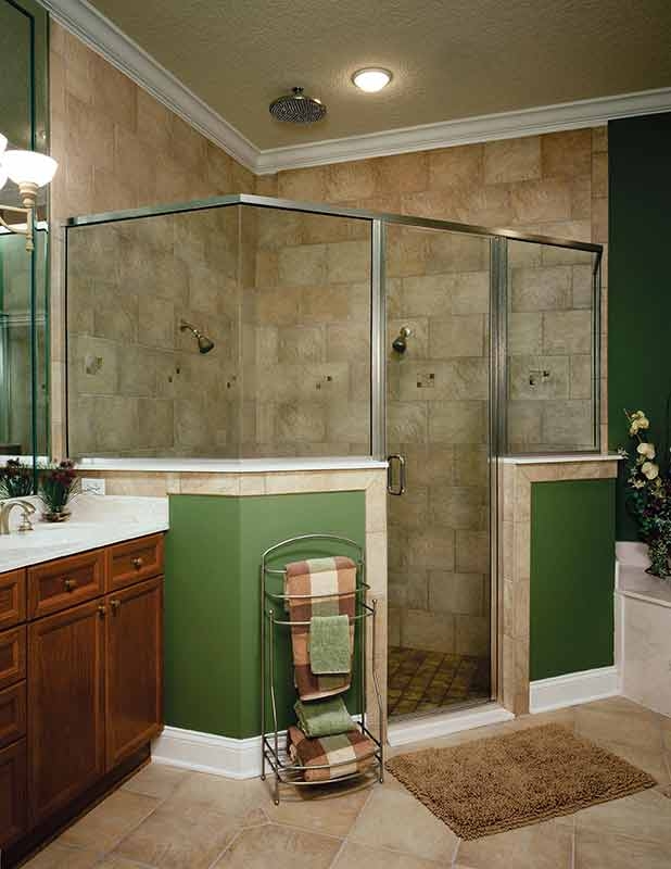 Shower Enclosure buttress wall mount semi-frameless glass
