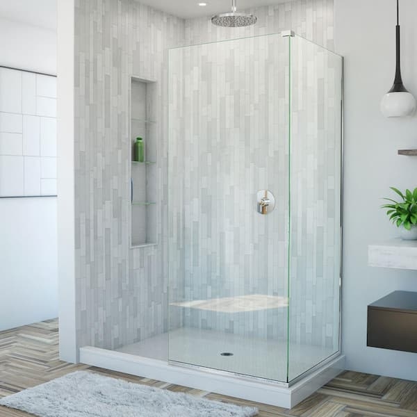 Shower Enclosure corner configuration and L-shaped panels