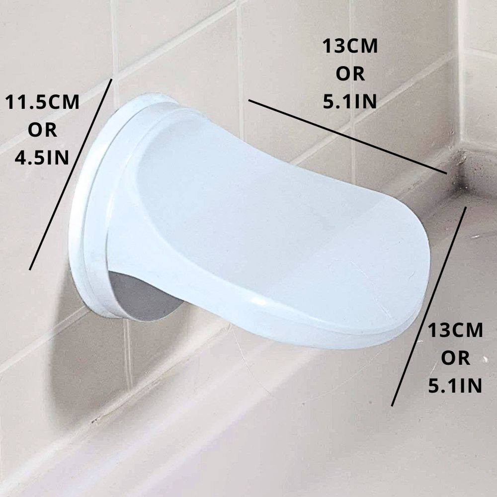Shower Foot Rest: Curved Surface Wall Mounted Pedestal