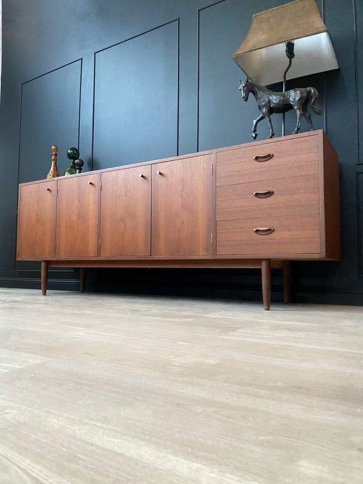 Sideboard: MCM Buffet with Integrated Drawer Pulls