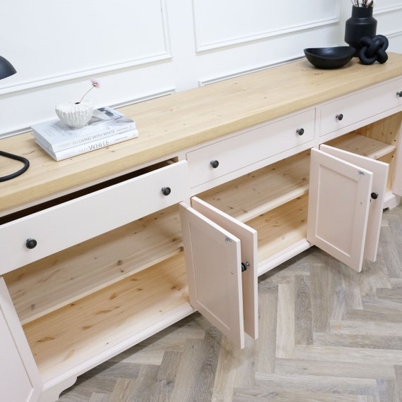 Sideboard: Shaker Style Cabinet with Reclaimed Wood Top