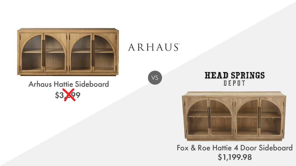 Sideboard with Arched Glass Doors Hattie Sideboard Dupe