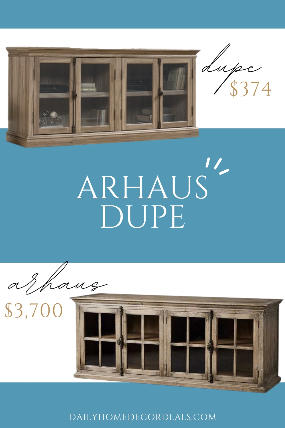 Sideboard with Decorative Latches Weathered Wood Buffet